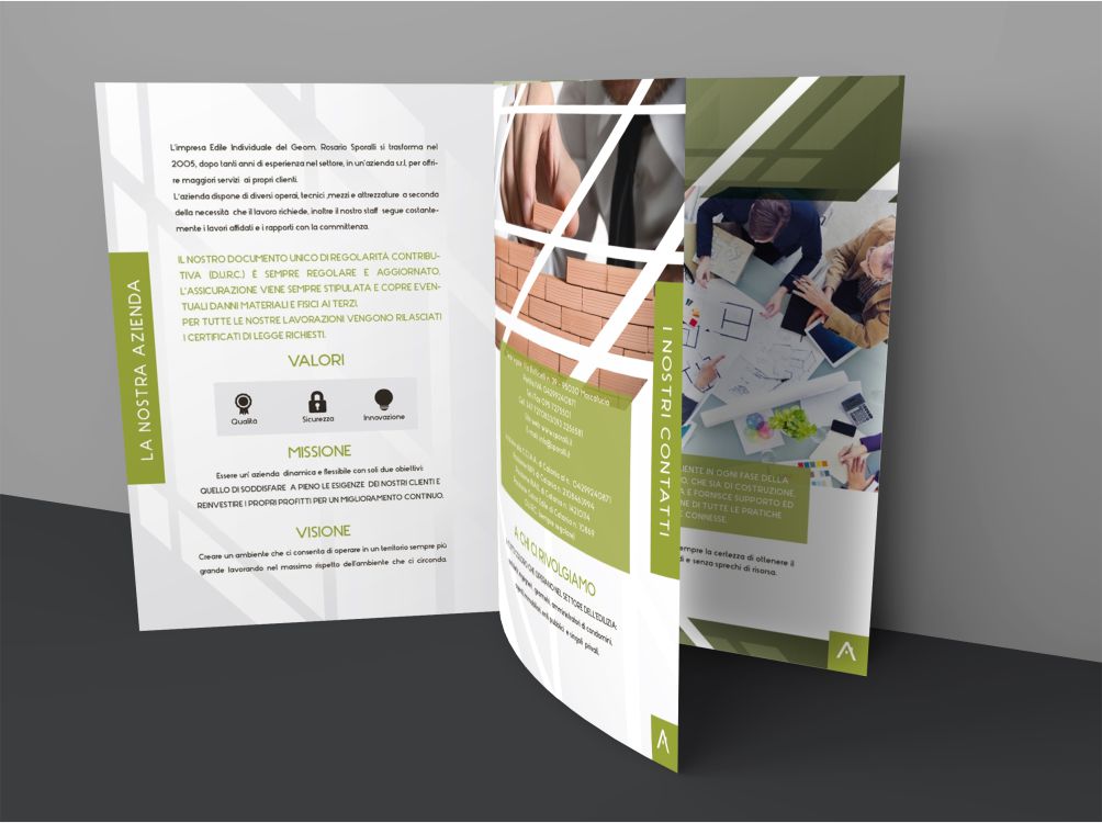 progettazione grafica e realizzazione brochure aziendale